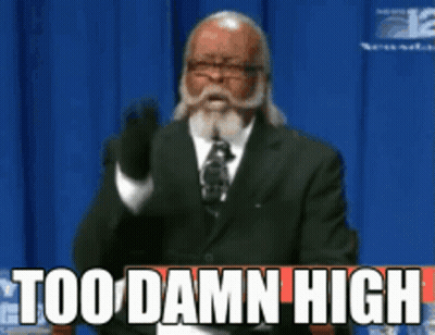 Man In Suit Giving Speech Too Damn High GIF