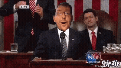 Man In Suit Giving State Of The Union Speech GIF