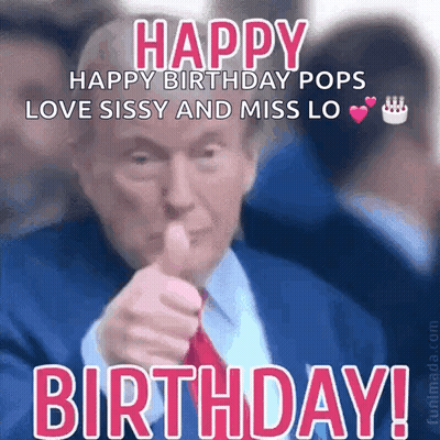 Man In Suit Giving Thumbs Up Saying Happy Birthday GIF