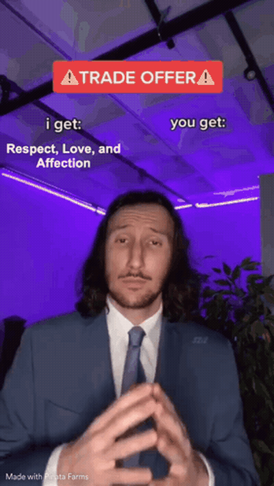 Man In Suit Giving Trade Offer GIF