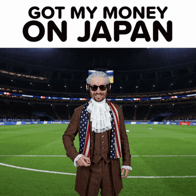 Man In Suit Got My Money On Japan GIF