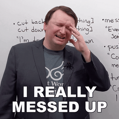 Man In Suit Hand On Forehead Saying I Really Messed Up GIF