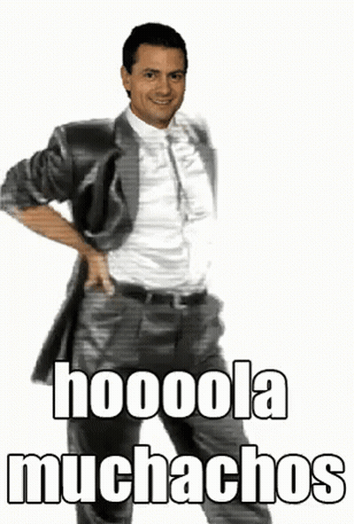 Man In Suit Hands On Hips Saying Hooooola Muchos GIF