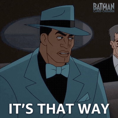 Man In Suit Hat Saying It's That Way GIF