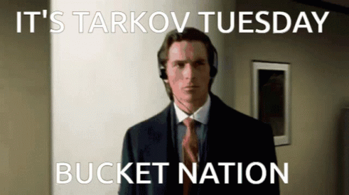 Man In Suit Headphones It's Tarkov Tuesday Bucket Nation GIF
