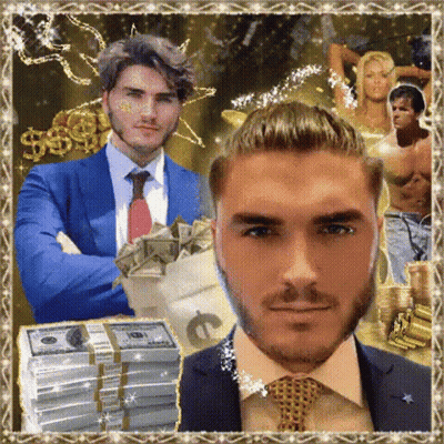 Man In Suit Holding Bag Of Money GIF