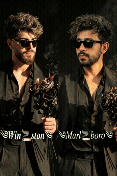 Man In Suit Holding Black Roses GIF