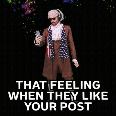 Man In Suit Holding Cane That Feeling When They Like Your Post GIF