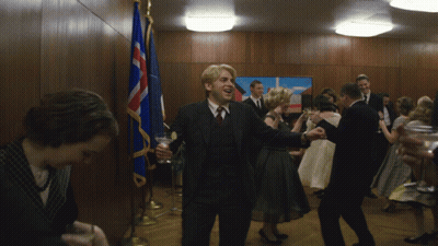 Man In Suit Holding Champagne GIF