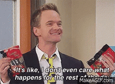 Man In Suit Holding Chips Saying It's Like GIF