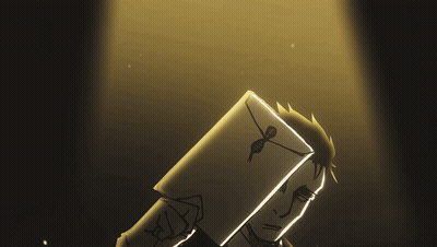 Man In Suit Holding Envelope With DNA Symbol GIF