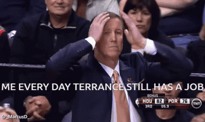 Man In Suit Holding Forehead Watching Basketball GIF
