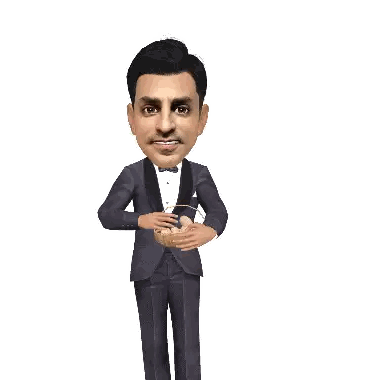 Man In Suit Holding Fried Egg Sticker