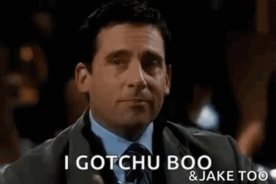 Man In Suit Holding Glass Saying I Gotchu Boo And Jake Too GIF