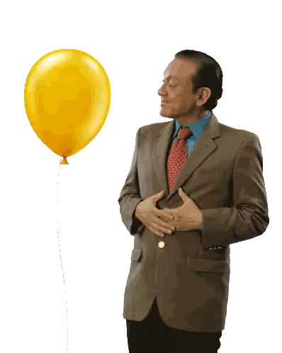 Man In Suit Holding Hands To Chest Sticker