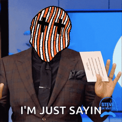 Man In Suit Holding I M Just Sayin Paper GIF