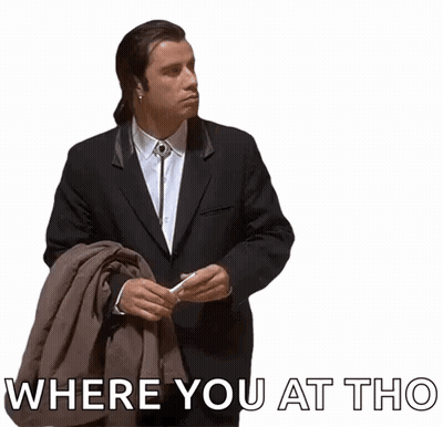 Man In Suit Holding Jacket Where You At Tho GIF