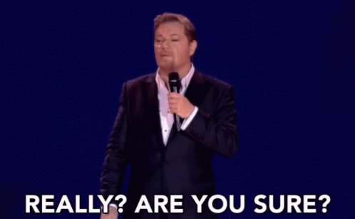 Man In Suit Holding Microphone Really Are You Sure GIF
