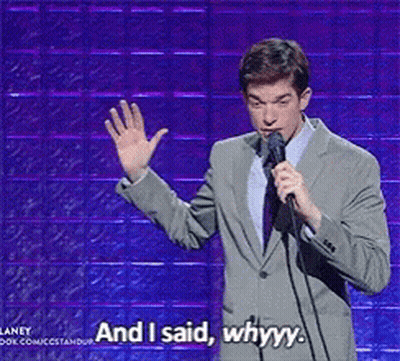 Man In Suit Holding Microphone Saying Whyyy GIF