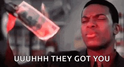 Man In Suit Holding Money Bottle Saying They Got You GIF