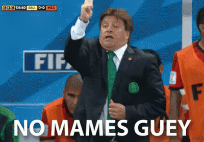 Man In Suit Holding No Mames Güey Card GIF