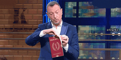 Man In Suit Holding Passport Number 1 GIF