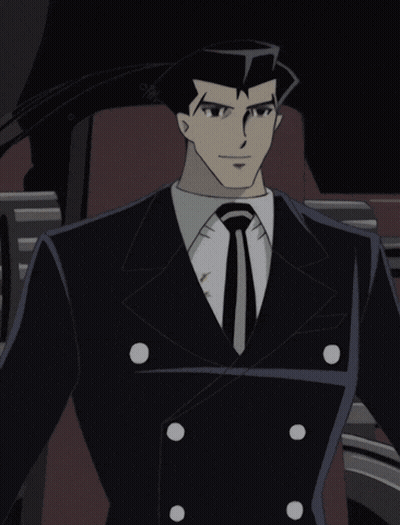 Man In Suit Holding Purple Object GIF