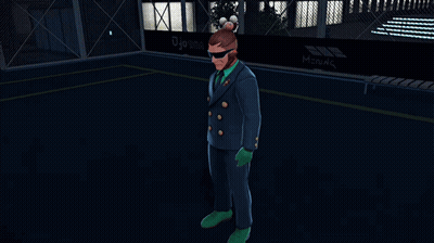 Man In Suit Holding Red Flag GIF