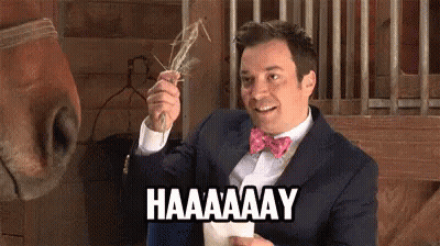 Man In Suit Holding Stick Says Haaaay Horse GIF