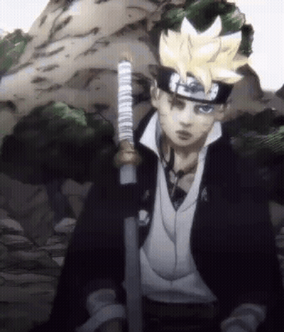 Man In Suit Holding Sword GIF