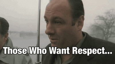 Man In Suit Holding Umbrella Saying Those Who Want Respect GIF