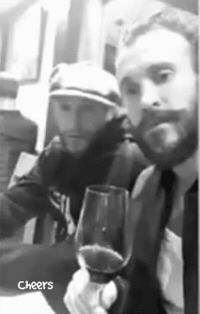Man In Suit Holding Wine With Hat Man GIF