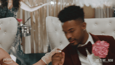 Man In Suit Holding Woman's Hand This Is Me Now GIF