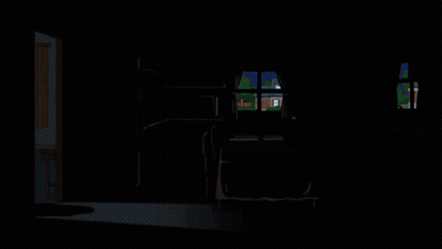 Man In Suit In Front Of Curtain GIF