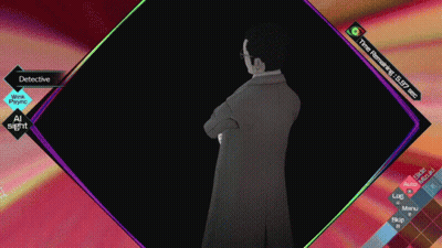 Man In Suit In Front Of Detective Screen GIF