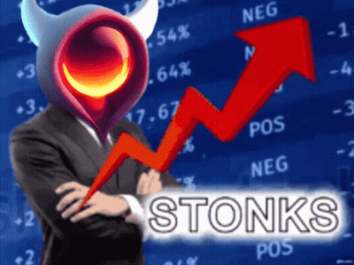 Man In Suit In Front Of Stock Chart Saying Stonks GIF