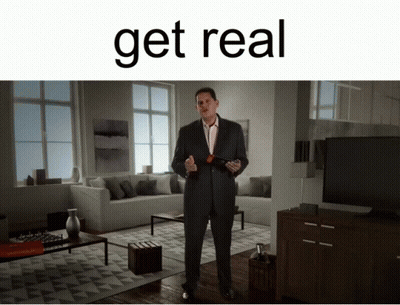 Man In Suit In Living Room Get Real GIF