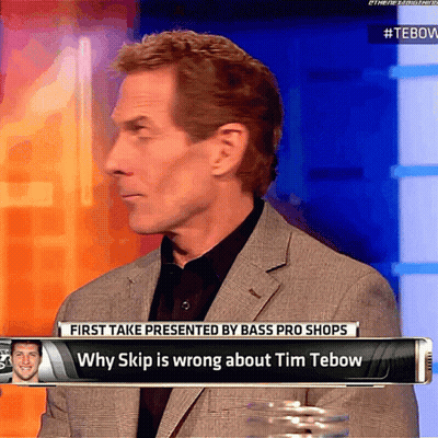 Man In Suit Interviewed About Tim Tebow GIF