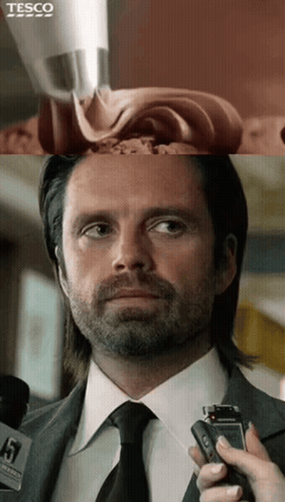 Man In Suit Interviewed By Tesco Representative GIF