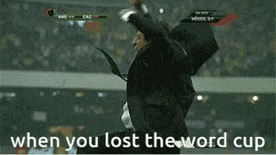 Man In Suit Jumping When You Lost The Word Cup GIF