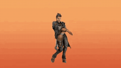 Man In Suit Jumping With Arms Outstretched GIF