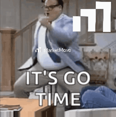 Man In Suit Jumping With It's Go Time GIF