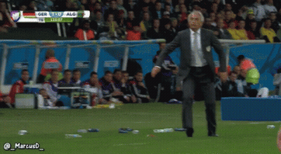Man In Suit Kicking Soccer Ball GER Vs ALG GIF
