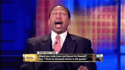Man In Suit Laughing On ESPN First Team GIF