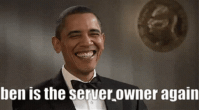 Man in Suit Laughing Saying Ben Is the Server Owner Again