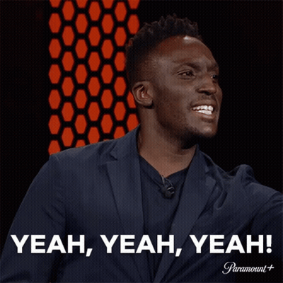 Man In Suit Laughing Saying Yeah Yeah Yeah GIF