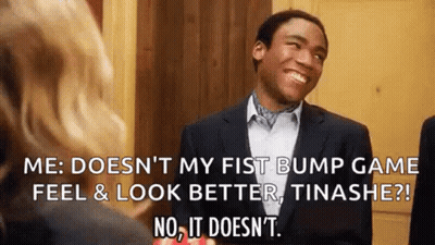 Man In Suit Laughing Talking To Woman GIF