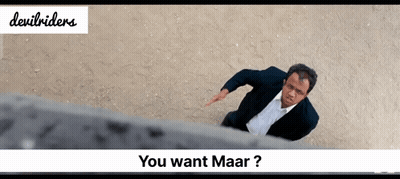 Man In Suit Looking Up Saying Maar GIF