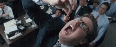 Man In Suit Lying On Back Mouth Open GIF