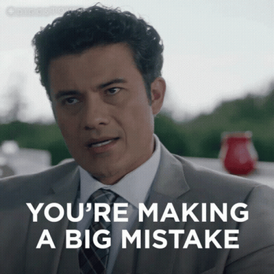 Man In Suit Making Big Mistake GIF